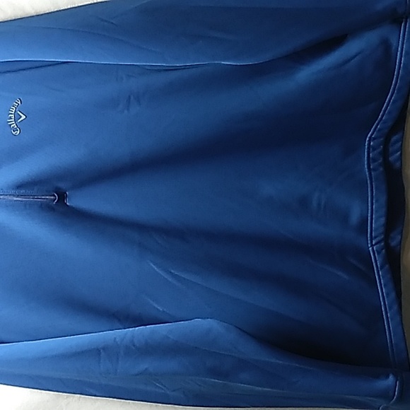 Callaway Men's XL 3/4 zip up jacket in blue with side pockets - Picture 3 of 6